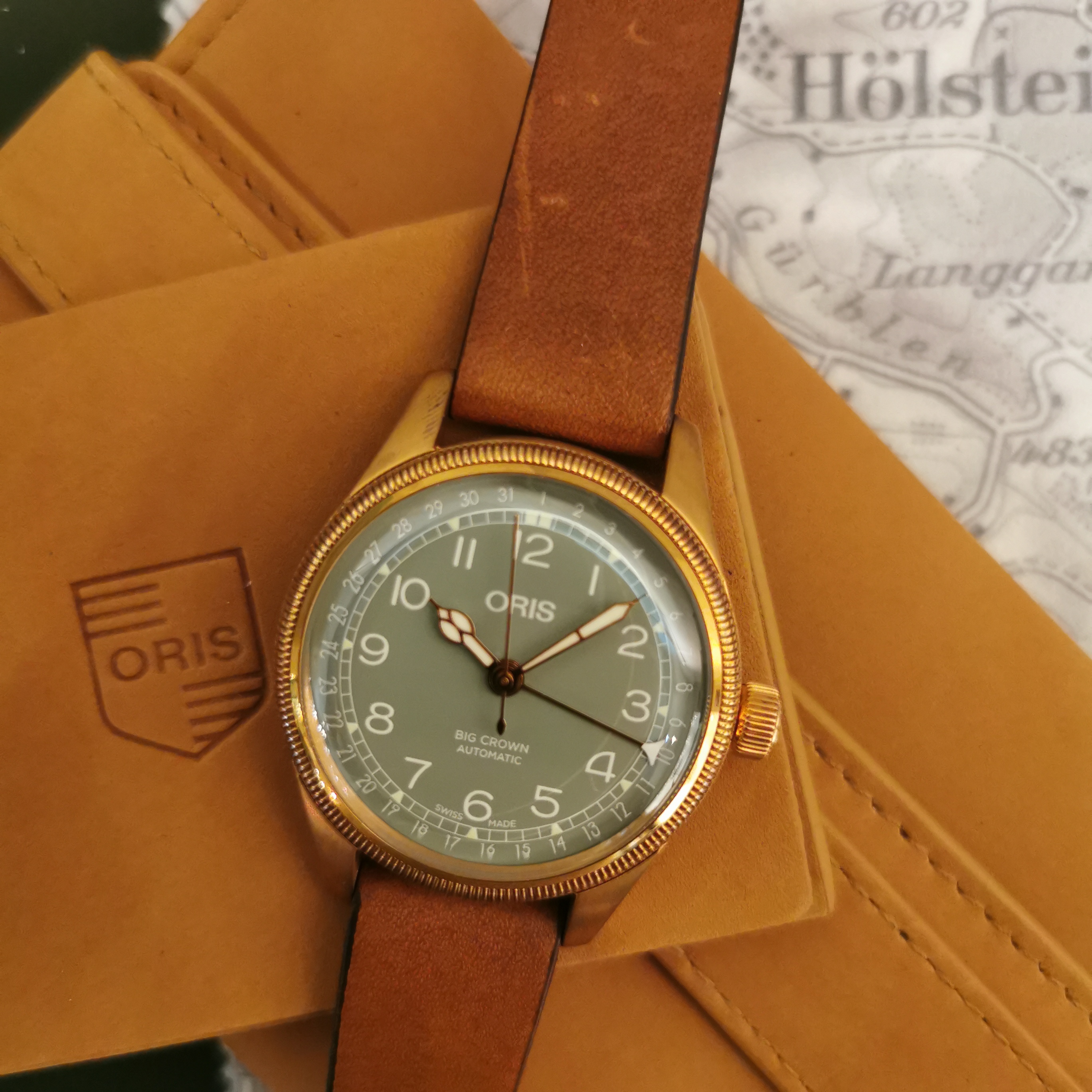 Oris Big Crown Pointer Date vert